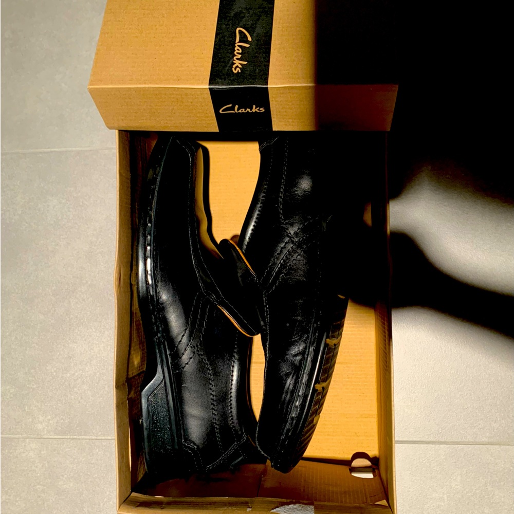 Clarks Men’s shoes - slip on. Brand New. Very comfortable. 11 Wide. Gorgeous!